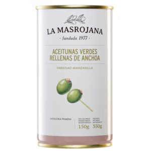 Olives verte farcies aux anchois – Canette de 150gr.